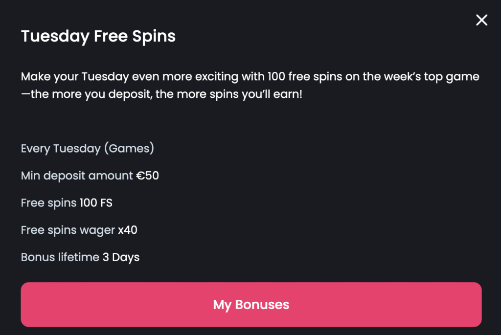 tip top gratis spins